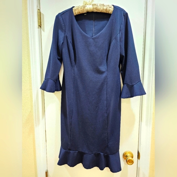 Talbots Refined Ponte Flounce Dress size 6 - Picture 3 of 6